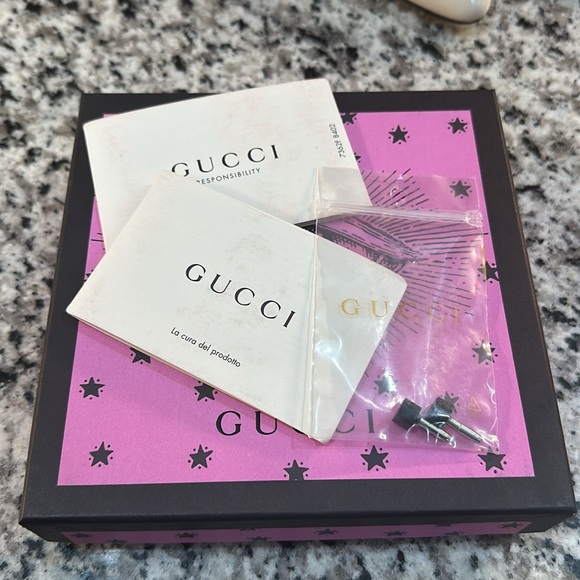 BRAND NEW RARE White Never Worn Gucci Elasia Heels with Removable Pearl Bows - Picture 10 of 13